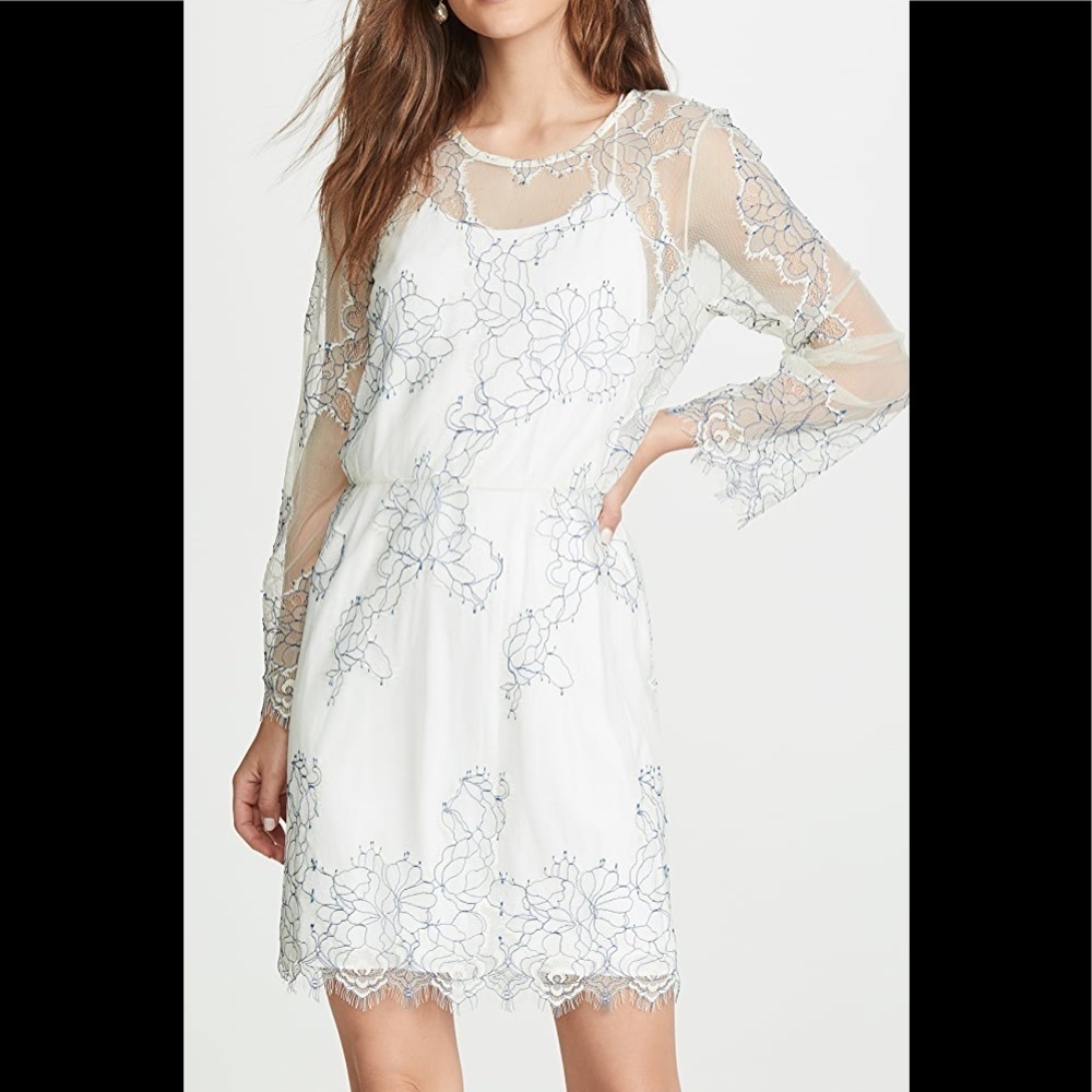 Loyd Ford Corded Lace Mini Dress